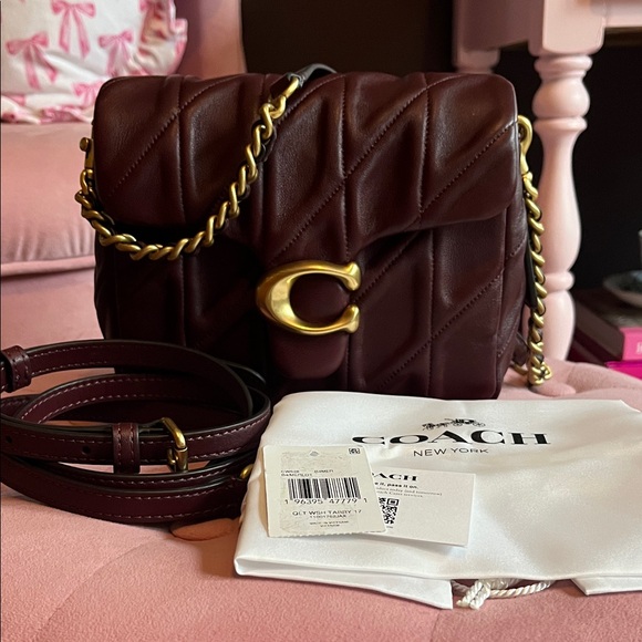 Coach Time Square Tabby 17 in Merlot - Picture 1 of 8